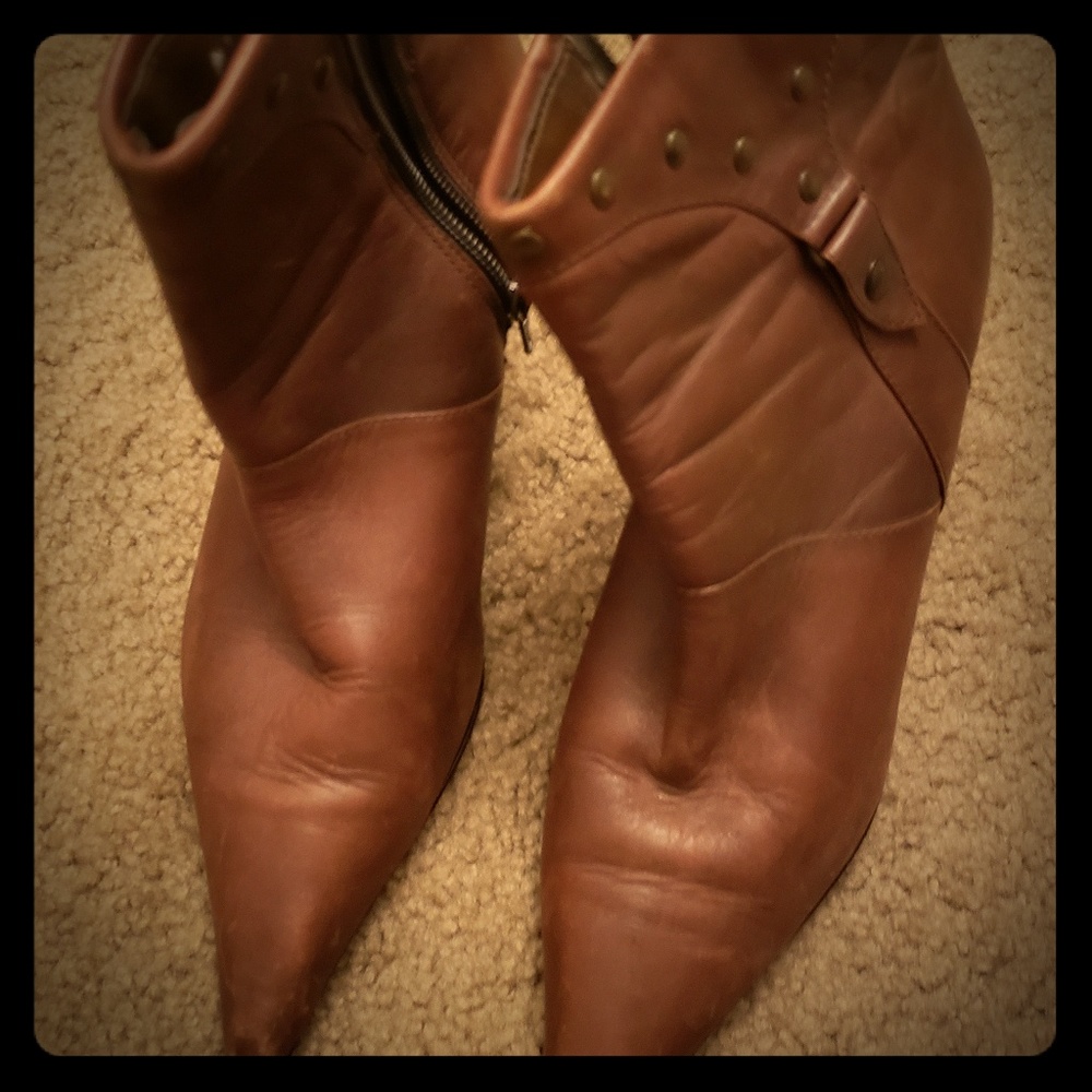 Leather boots